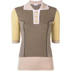 Carven knitted polo top